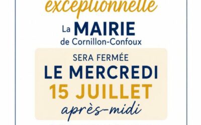FERMETURE EXCEPTIONNELLE MAIRIE